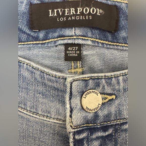 Liverpool Charlie Crop Skinny with Wide Rolled Cuff in Champlain. Size … - Picture 10 of 12